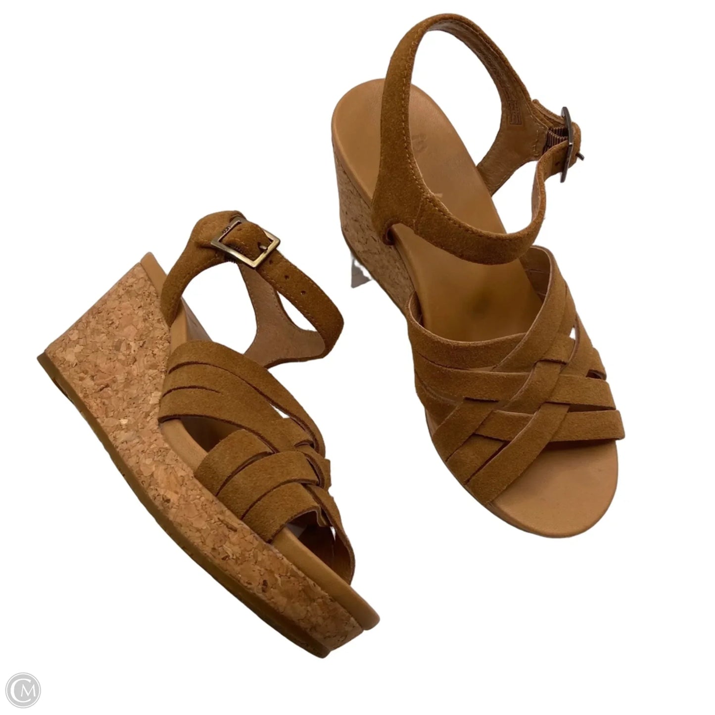 Sandals Designer By Ugg In Tan, Size: 5