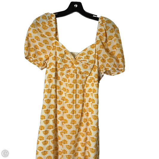 Dress Casual Midi By J. Crew In Orange & White, Size: 4