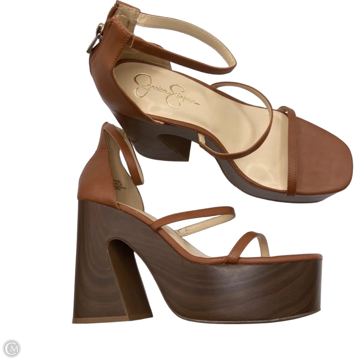 Shoes Heels Block By Jessica Simpson In Tan, Size: 11