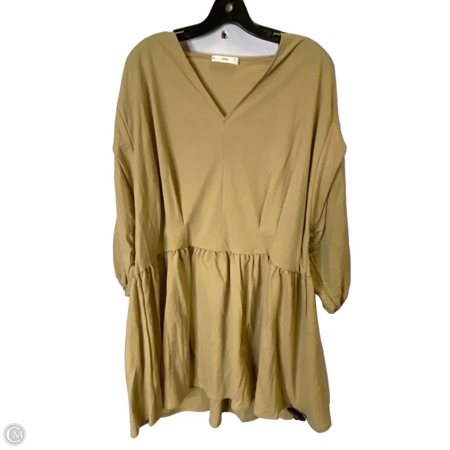 Top Short Sleeve By Mng In Tan, Size: M
