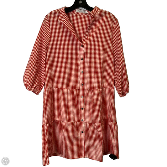 Dress Casual Short By Clothes Mentor In Red & White, Size: S