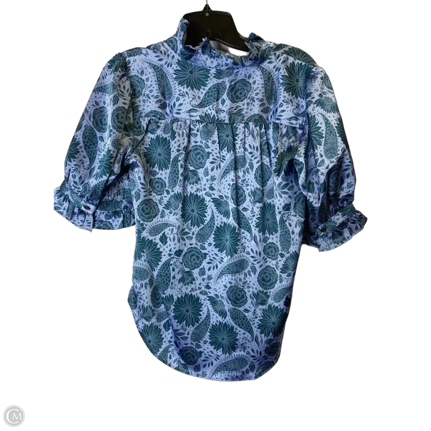 Top Short Sleeve By Ann Taylor In Blue, Size: Xs
