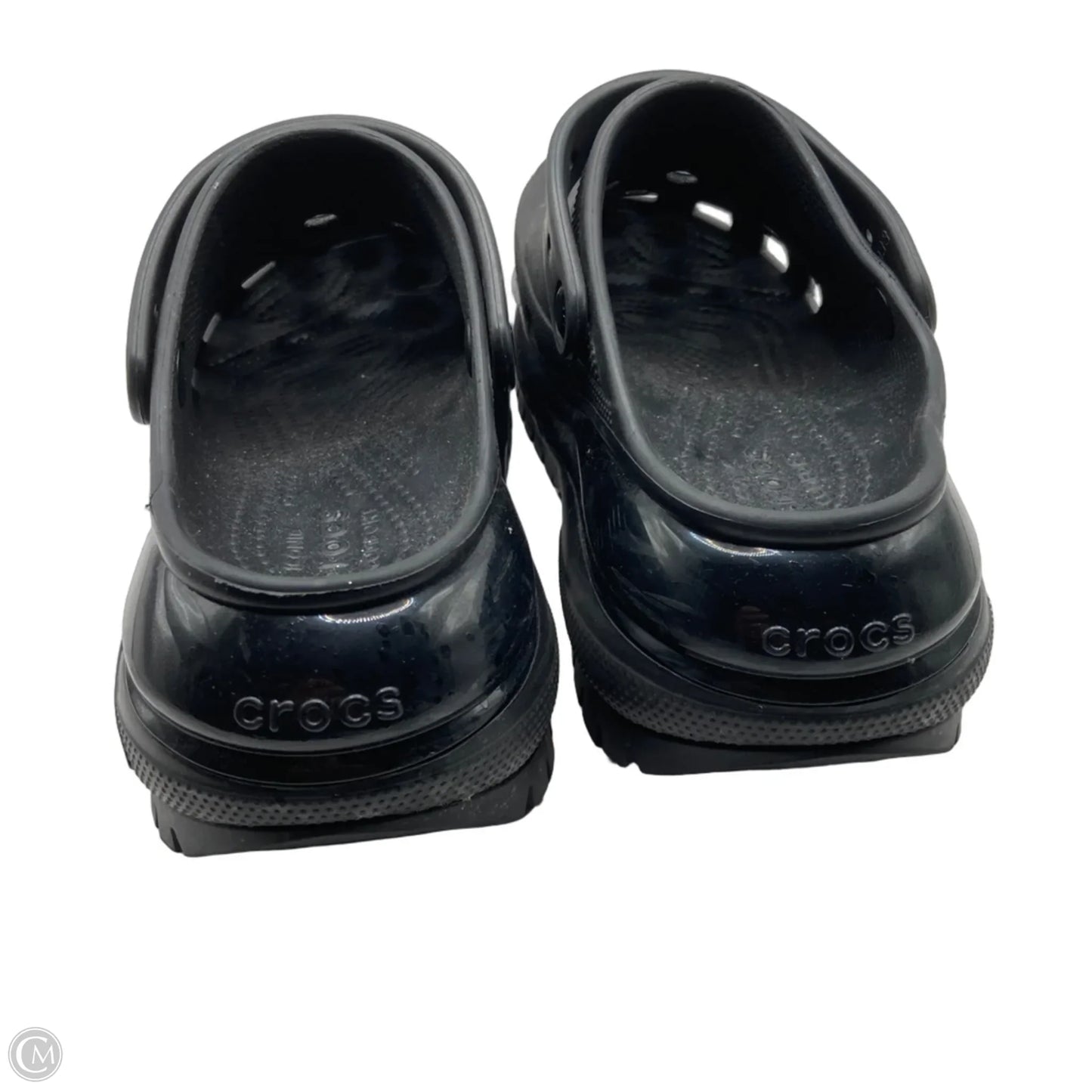 Shoes Heels Platform By Crocs In Black, Size: 10