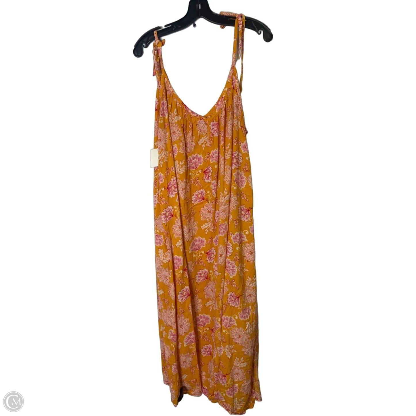 Dress Casual Midi By Old Navy In Orange, Size: L