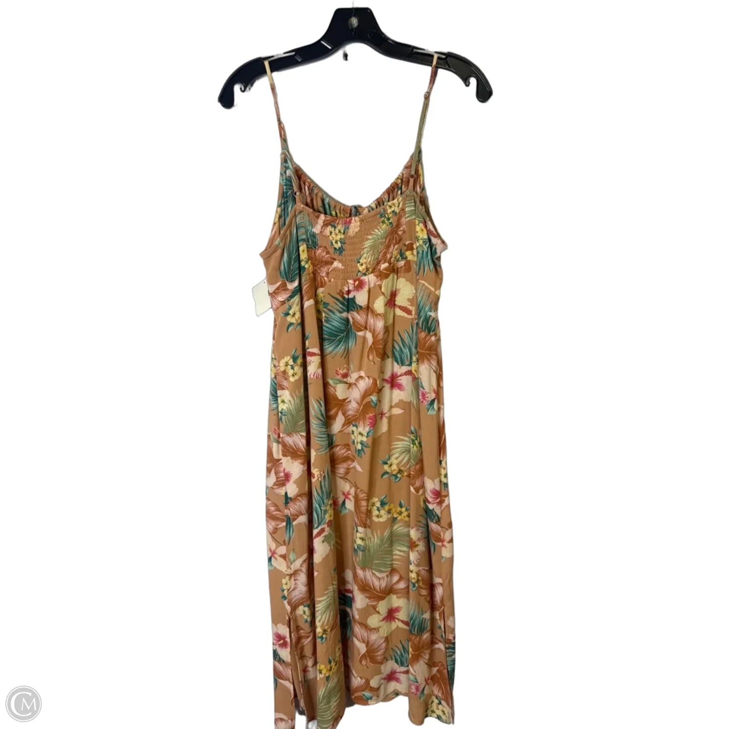 Dress Casual Midi By Lucky Brand In Tropical Print, Size: L