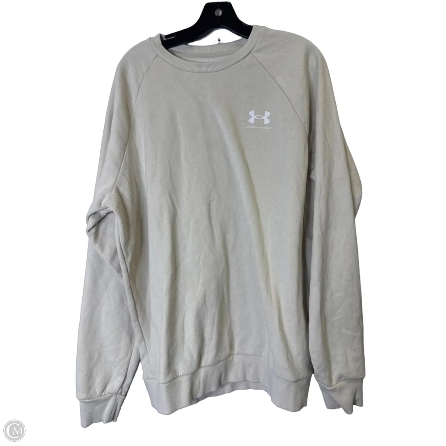 Athletic Sweatshirt Crewneck By Under Armour In Beige, Size: L