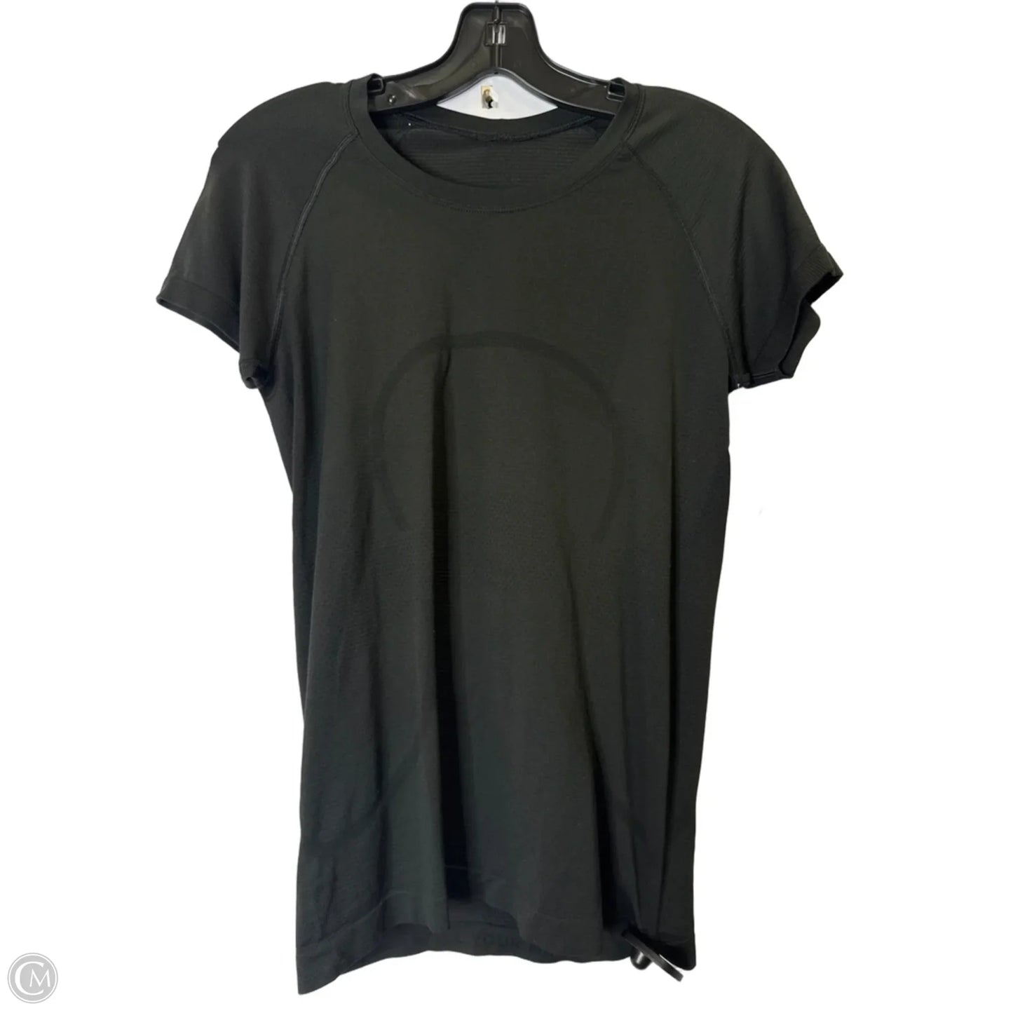 Athletic Top Short Sleeve By Lululemon In Black, Size: 8