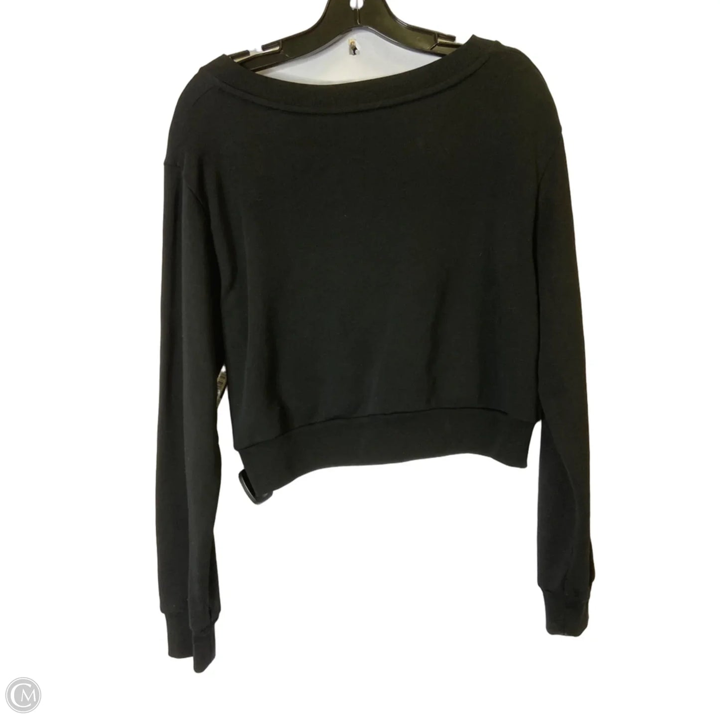 Sweatshirt Luxury Designer By Moschino In Black, Size: 8