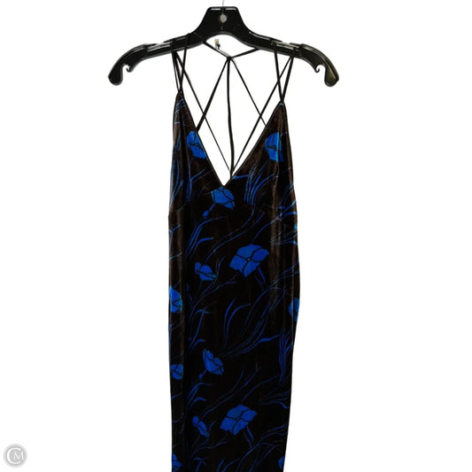Dress Casual Midi By Ecote In Blue & Brown, Size: M
