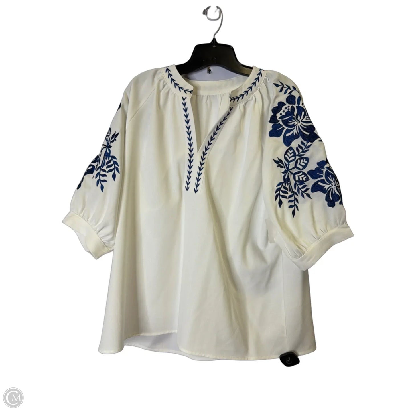 Top Short Sleeve By Clothes Mentor In White, Size: Xxl