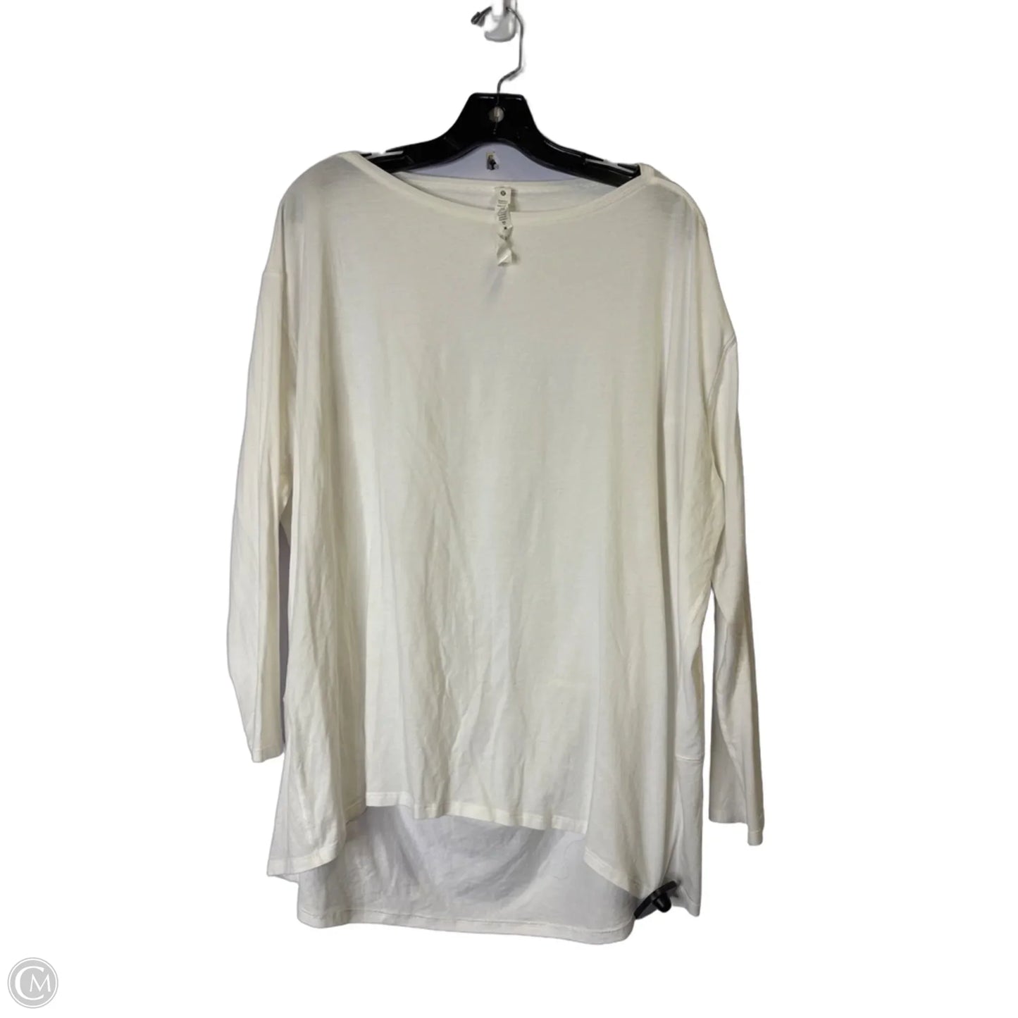 Athletic Top Long Sleeve Crewneck By Lululemon In White, Size: 14