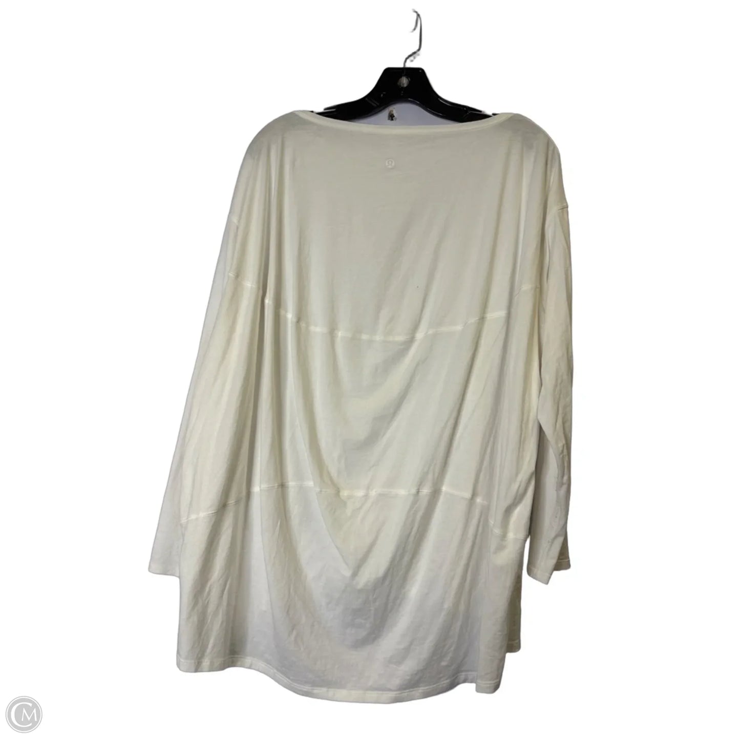 Athletic Top Long Sleeve Crewneck By Lululemon In White, Size: 14