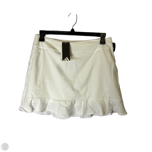 Athletic Skirt By Adidas In White, Size: L