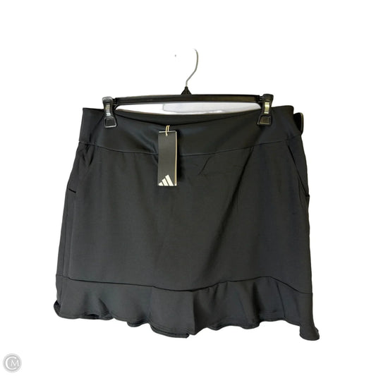 Athletic Skirt By Adidas In Black, Size: L