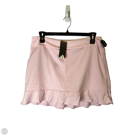 Athletic Skirt By Adidas In Pink, Size: L