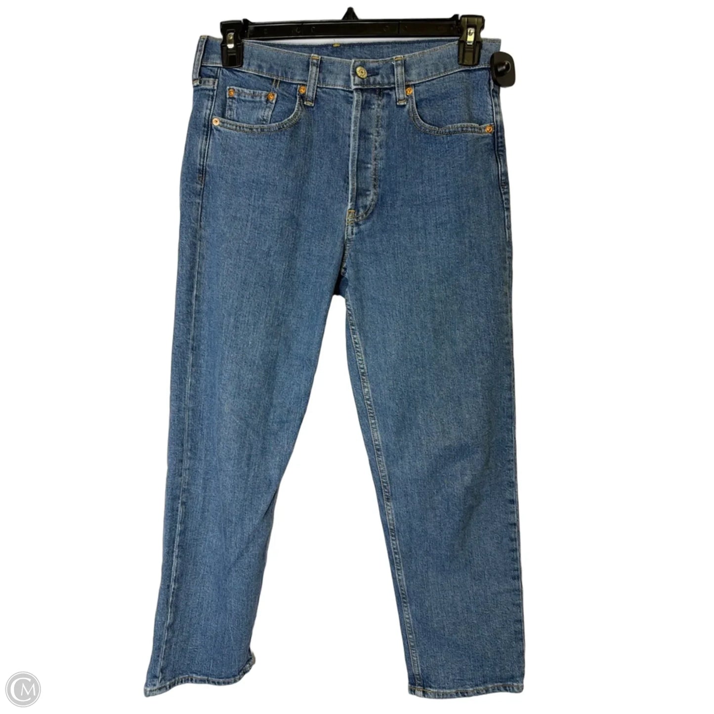 Jeans Straight By Gap In Blue Denim, Size: 8