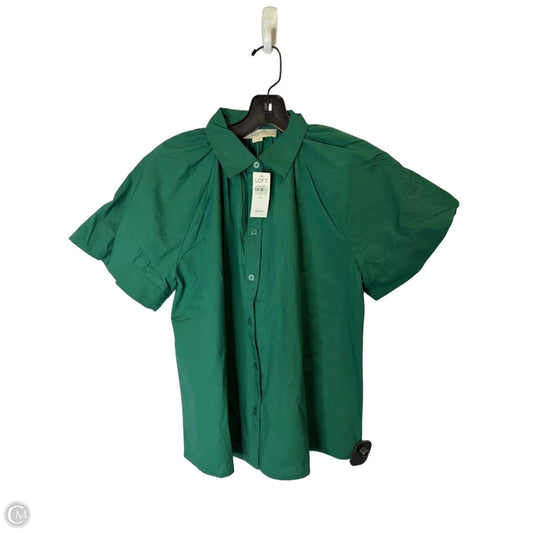 Top Short Sleeve By Loft In Green, Size: Xs