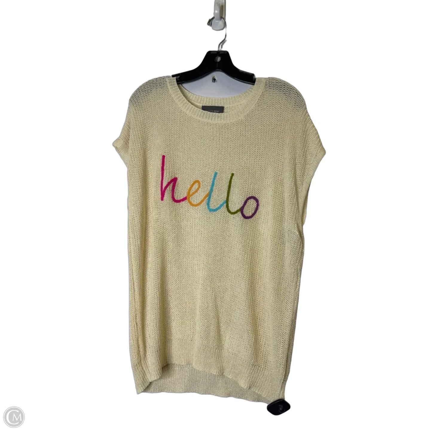 Top Sleeveless By Clothes Mentor In Tan, Size: L