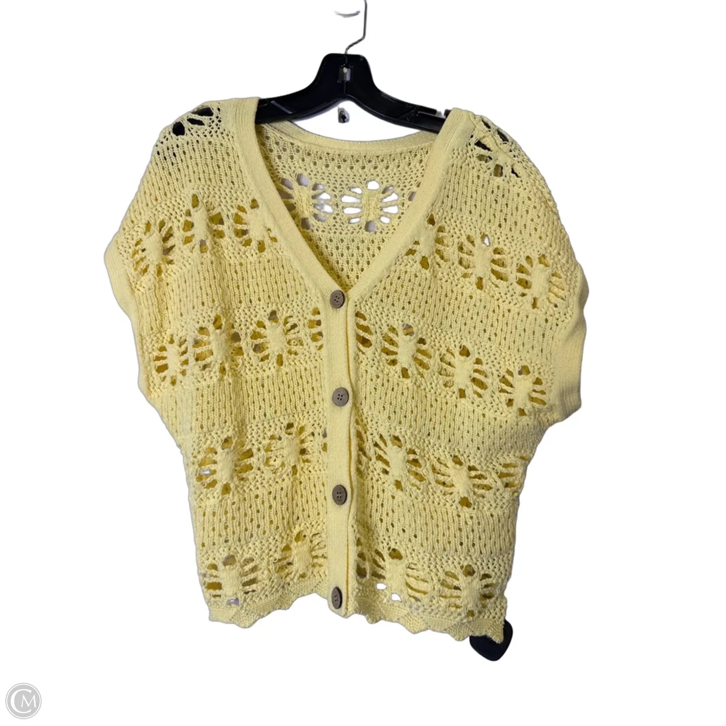 Cardigan By Clothes Mentor In Yellow, Size: S