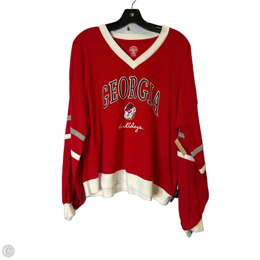 Top Long Sleeve By Clothes Mentor In Red, Size: L