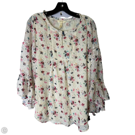 Top Long Sleeve By Matilda Jane In Cream, Size: M