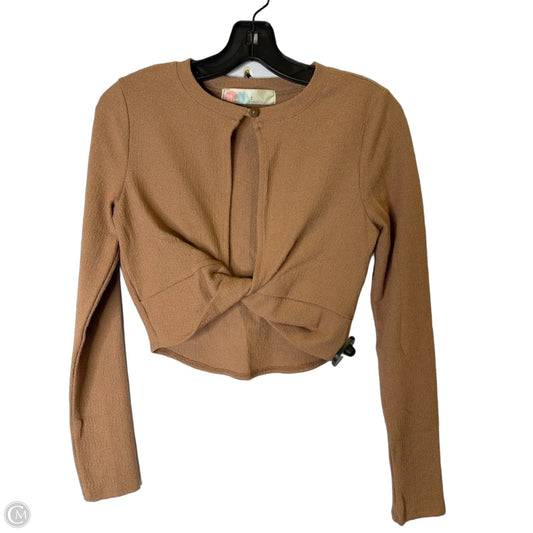 Top Long Sleeve By Free People In Brown, Size: S
