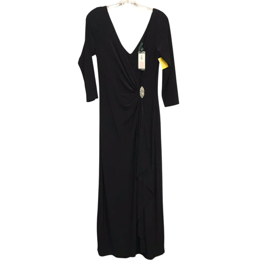 Dress Party Long By Lauren By Ralph Lauren In Black, Size:L