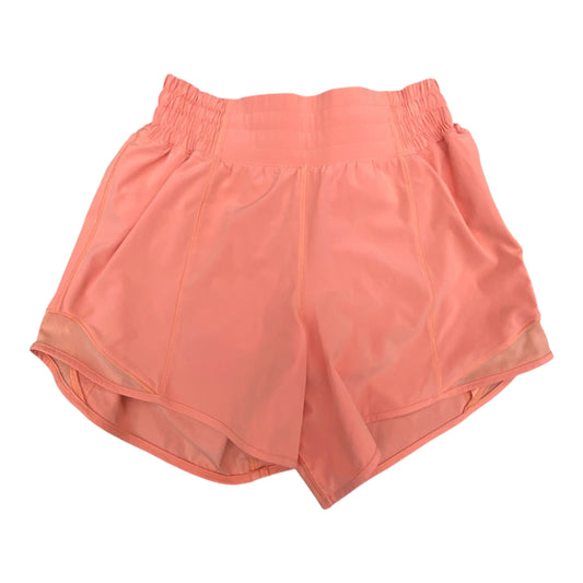 Athletic Shorts By Lululemon In Orange, Size:2