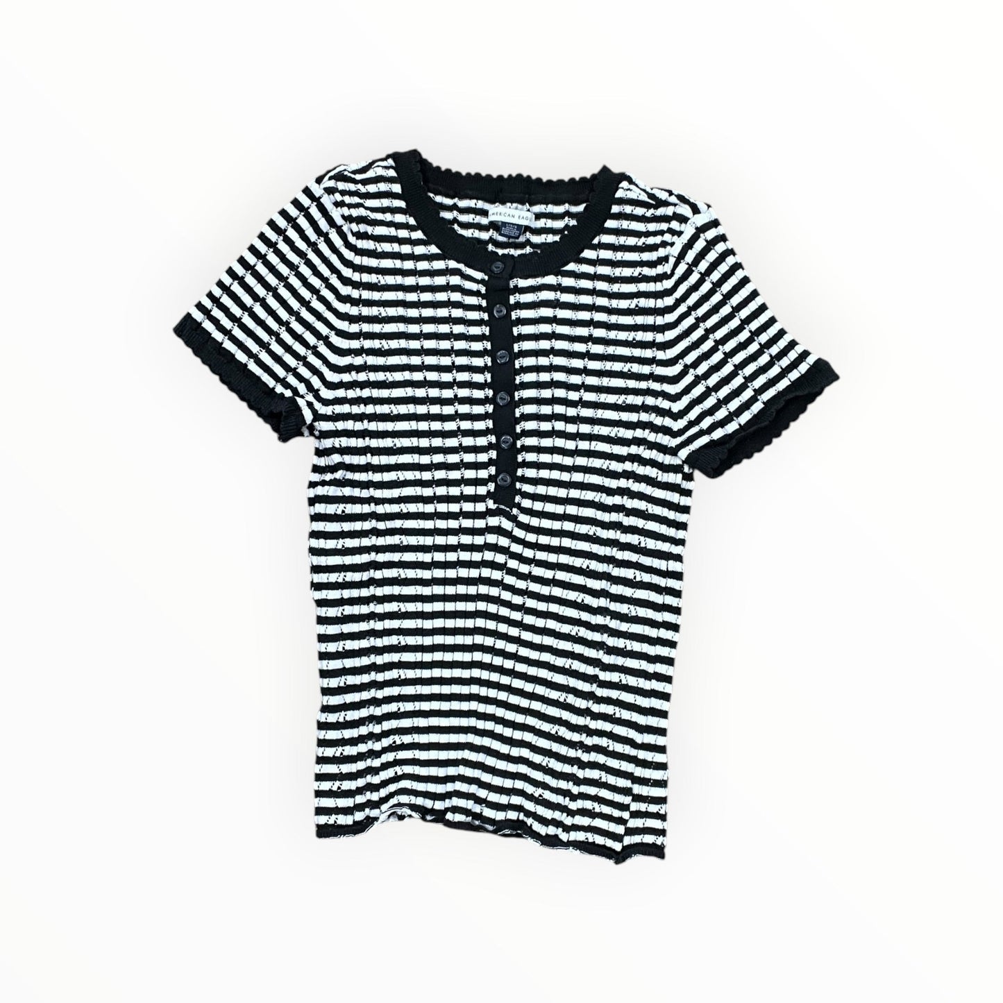 Top Ss By American Eagle In Grey & White, Size:L