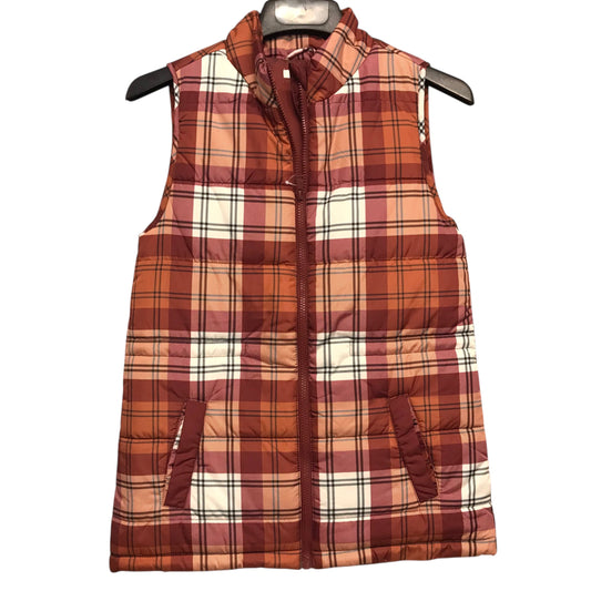 Vest Puffer & Quilted By Maurices In Plaid Pattern, Size:Xs
