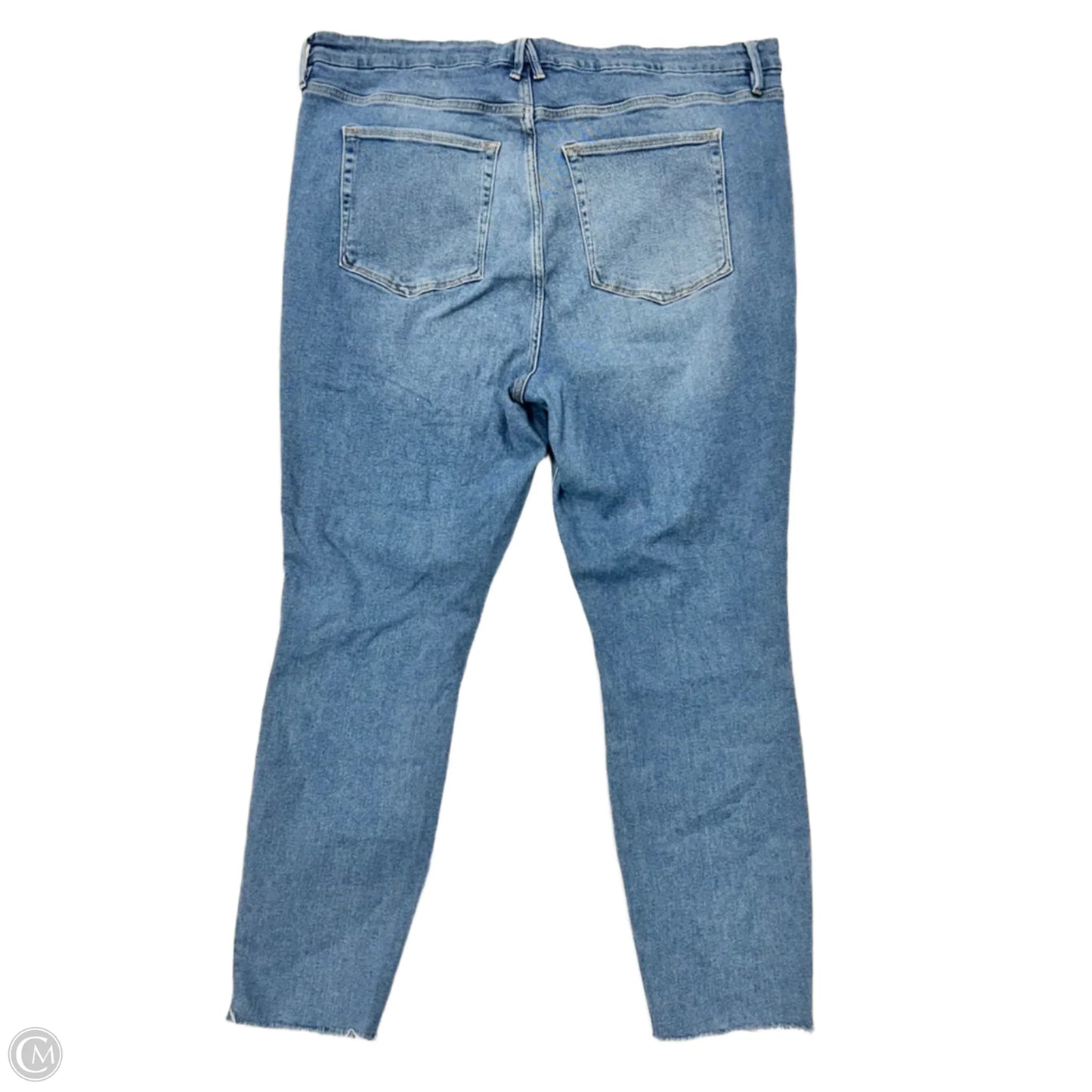 Jeans Straight By Good American In Blue Denim, Size: 22