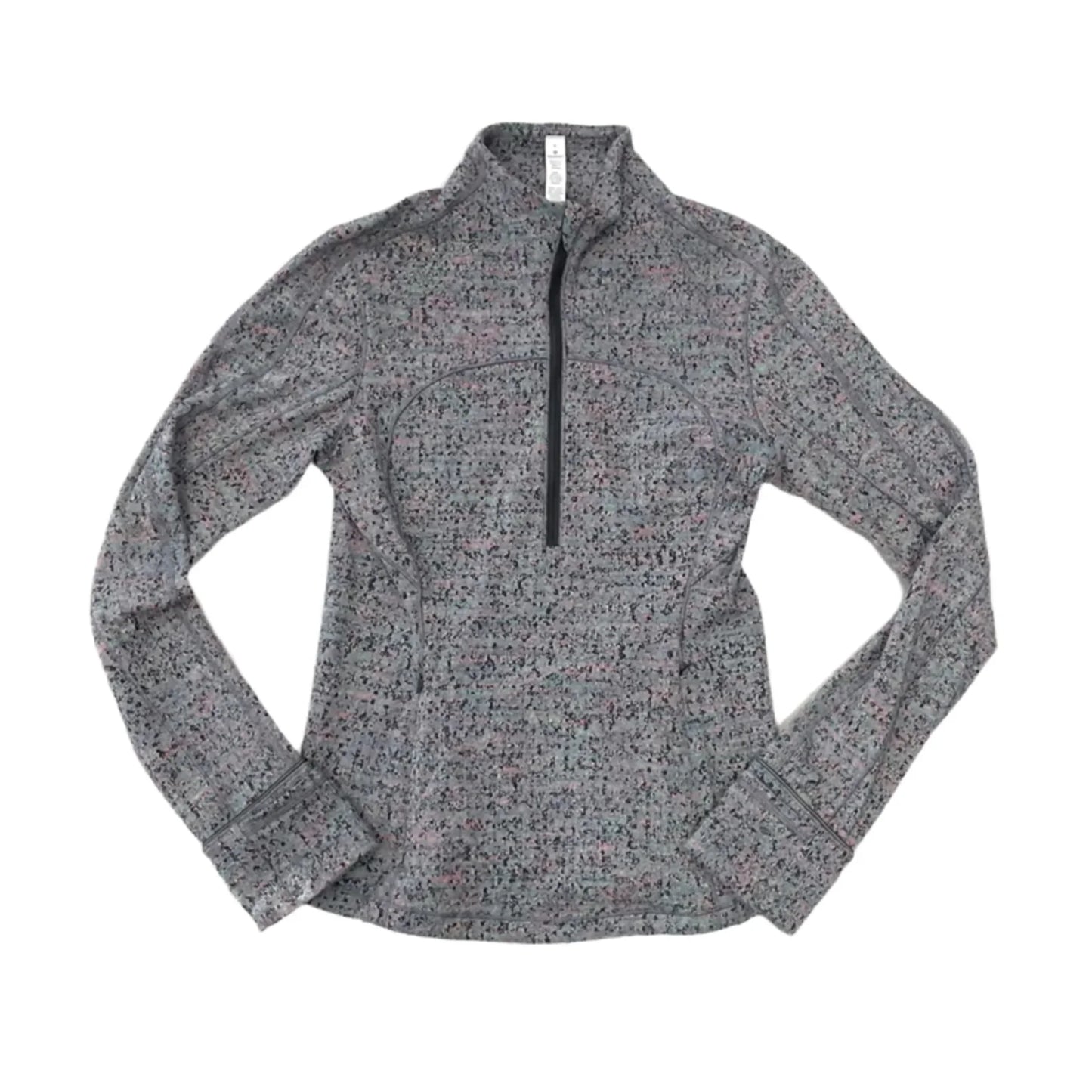 Athletic Jacket By Lululemon In Grey & Pink, Size: 6