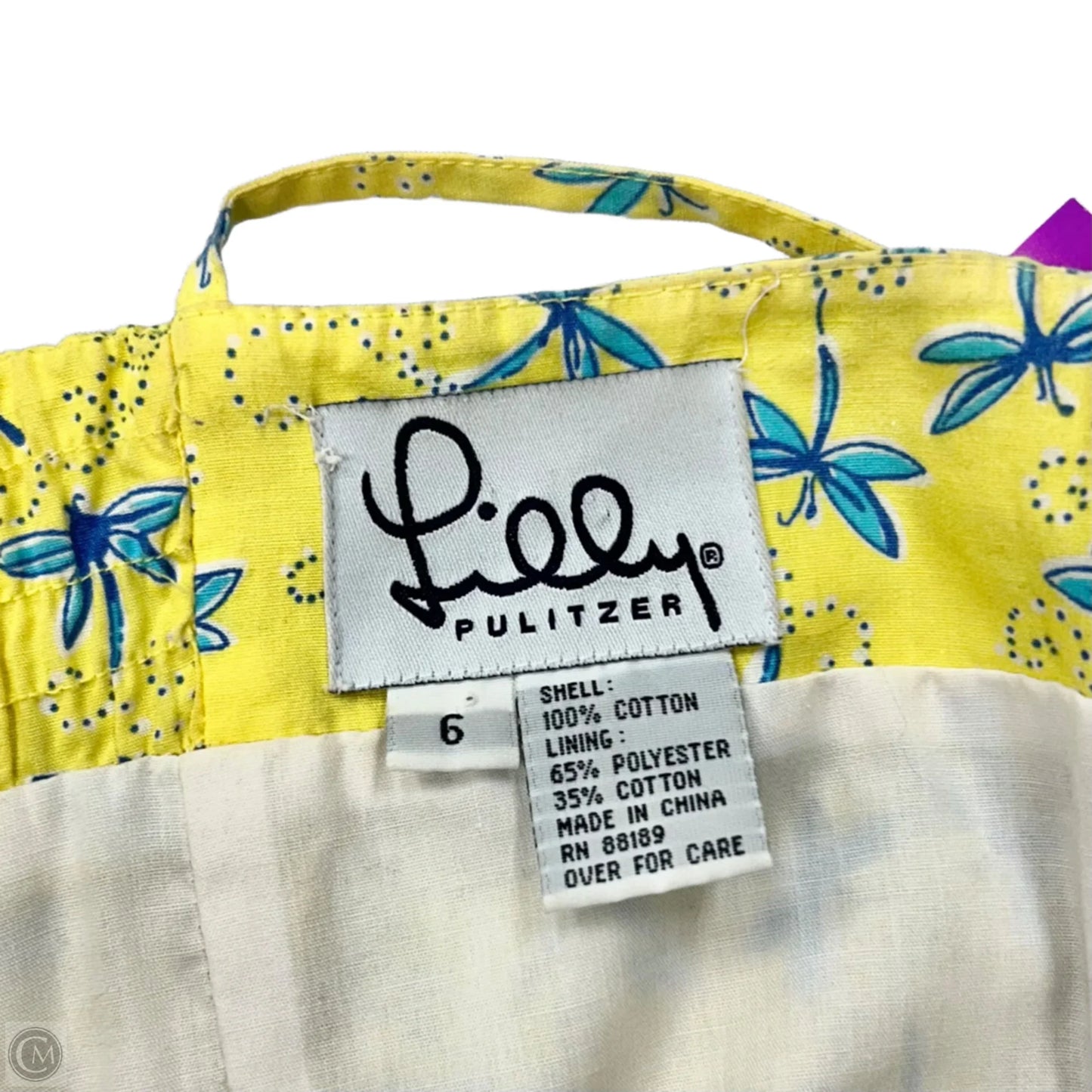 Dress Designer By Lilly Pulitzer In Blue & Yellow, Size: S