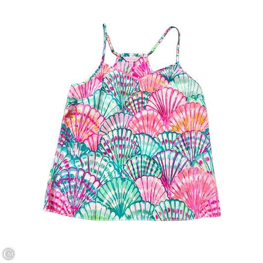 Top Sleeveless Designer By Lilly Pulitzer In Green & Pink, Size: Xs