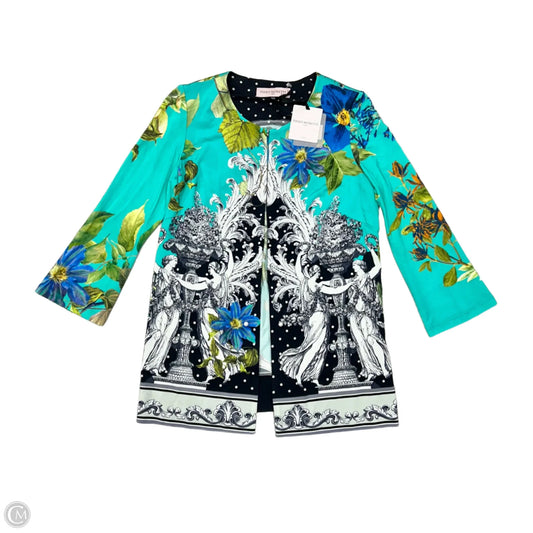 Cardigan By Piero Moretta In Blue & Green, Size: M