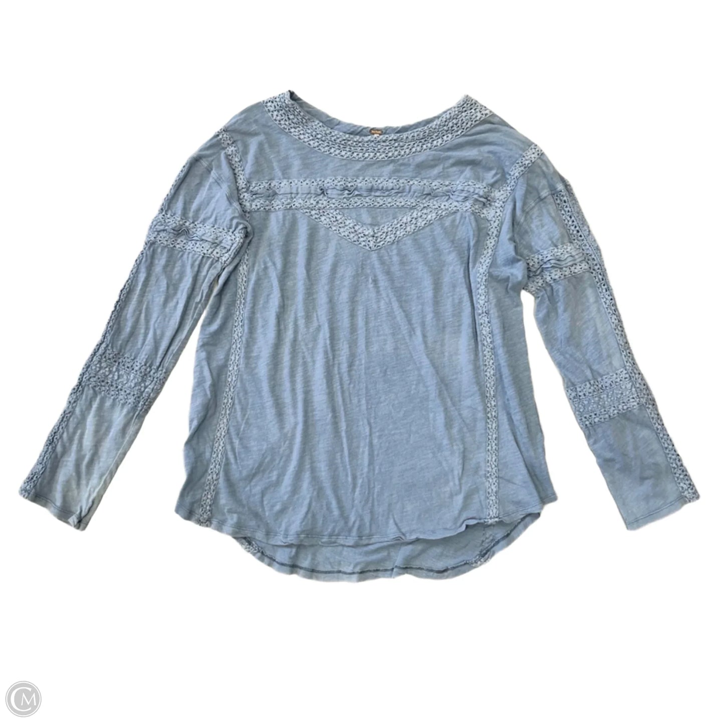 Top Long Sleeve By Free People In Blue, Size: S