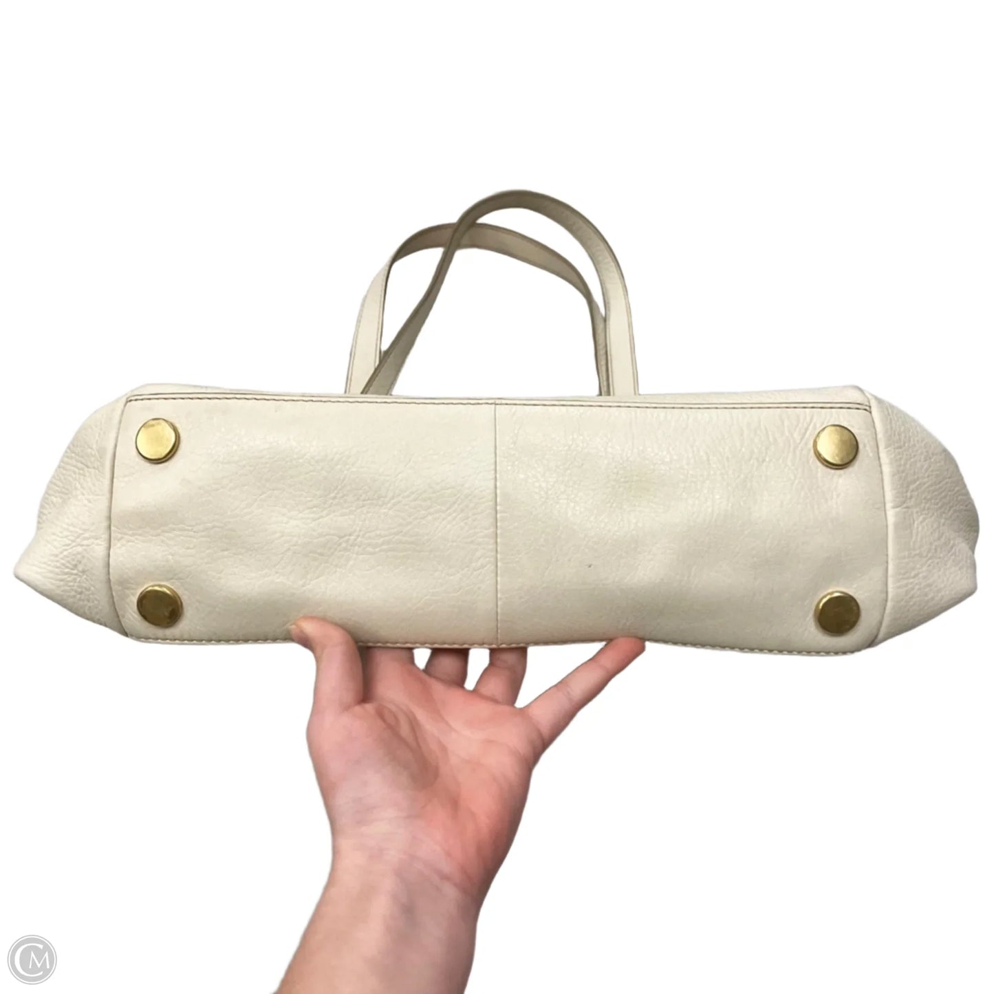 Handbag Leather By Fossil, Size: Medium