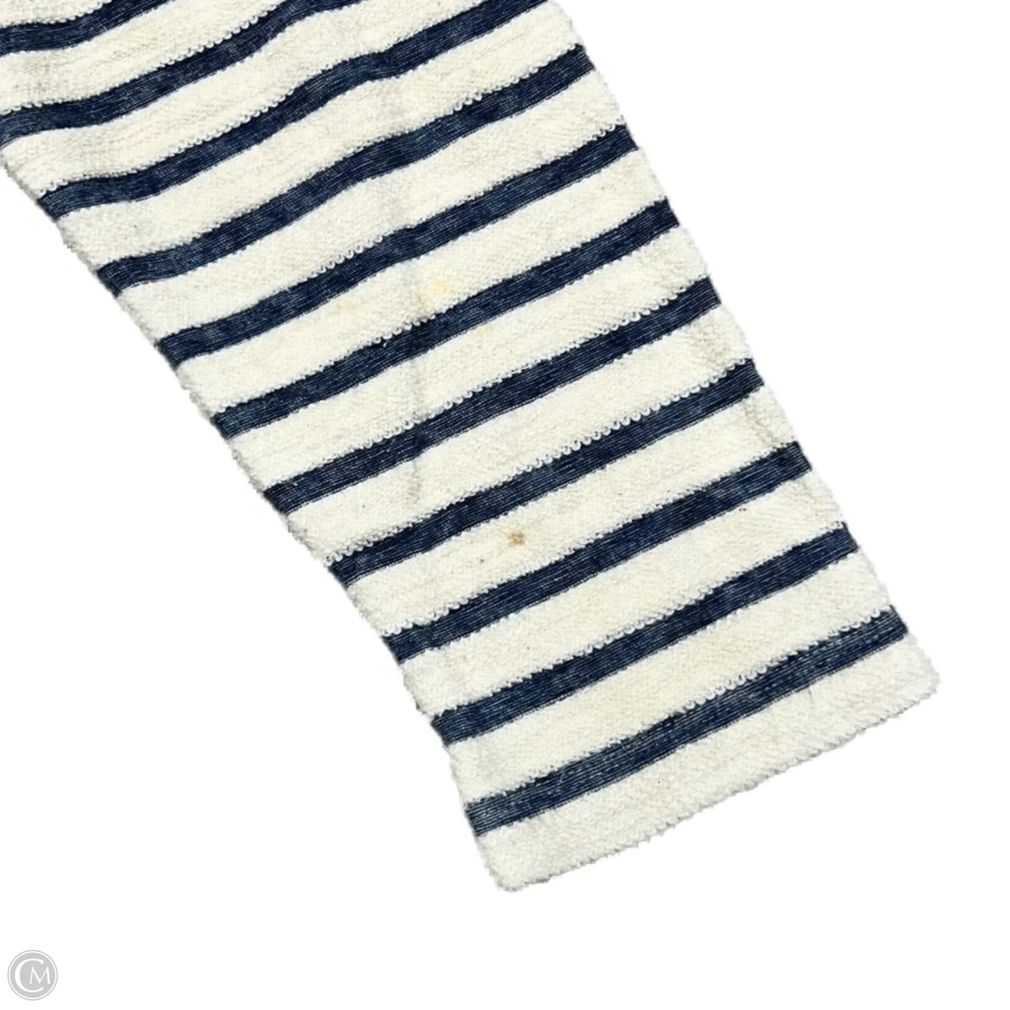 Top Long Sleeve By Per Se In Blue & White, Size: 1x
