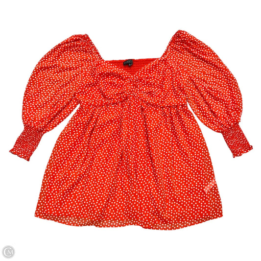 Dress Party Short By Eloquii In Red & White, Size: 2x