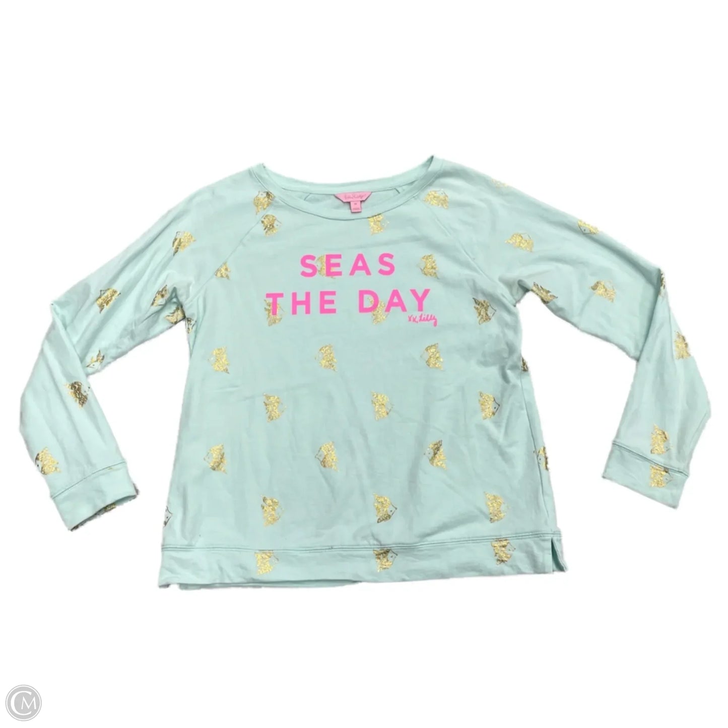 Sweater Cardigan Designer By Lilly Pulitzer In Blue, Size: M