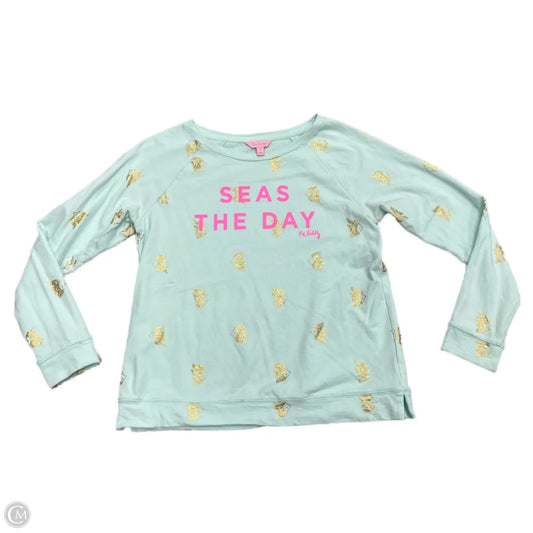 Sweater Cardigan Designer By Lilly Pulitzer In Blue, Size: M