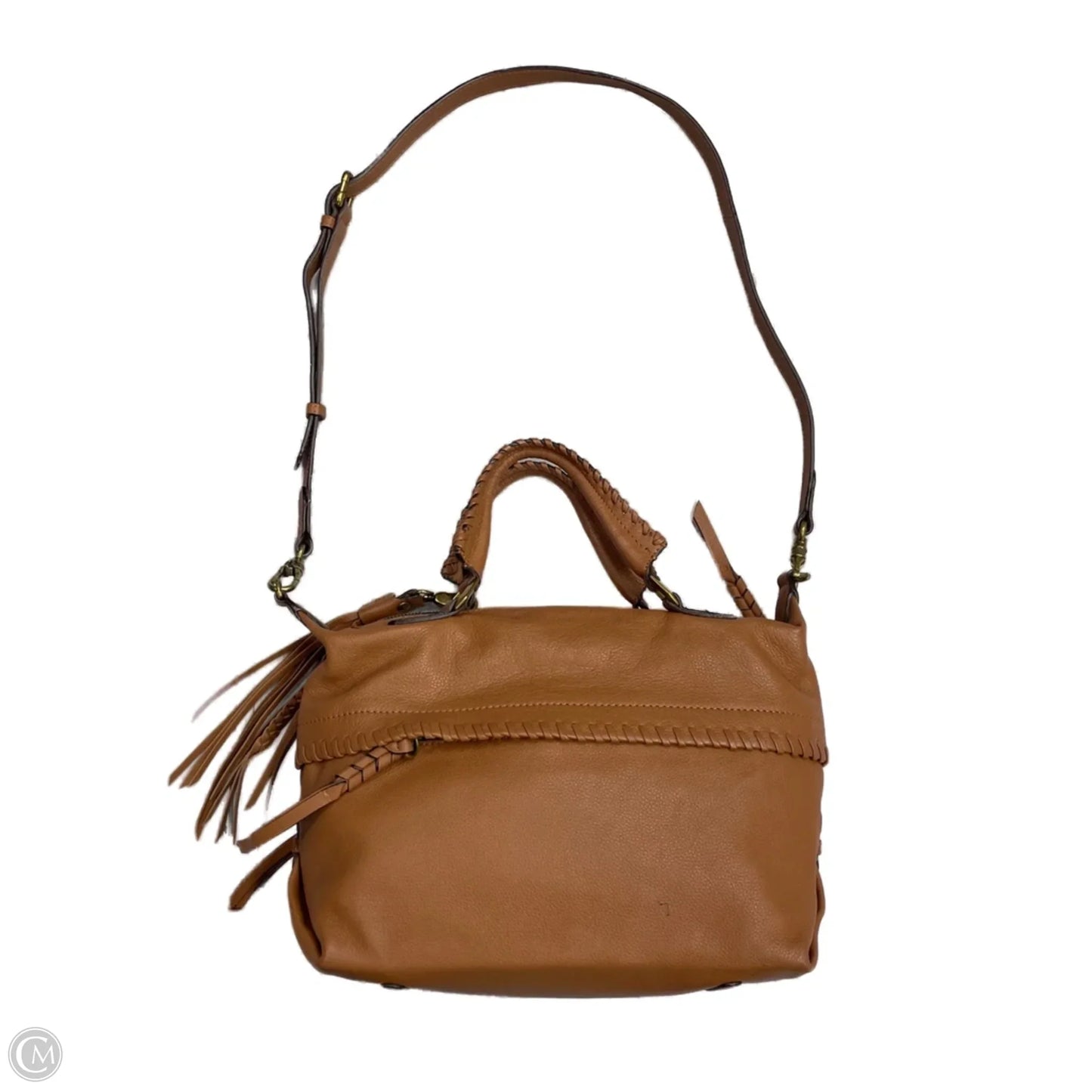Handbag Leather By Oryany, Size: Medium
