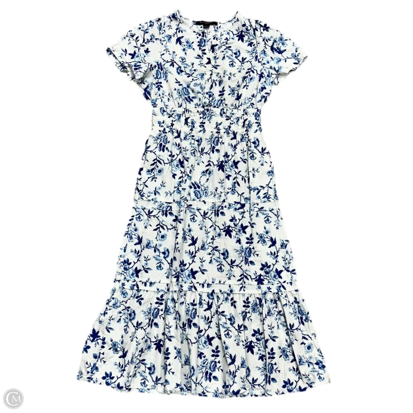 Dress Casual Maxi By French Connection In Blue & White, Size: S
