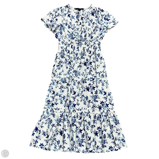 Dress Casual Maxi By French Connection In Blue & White, Size: S