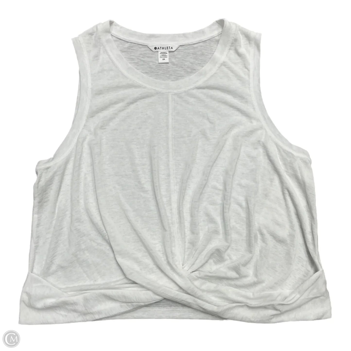 Top Sleeveless By Athleta In White, Size: 2x