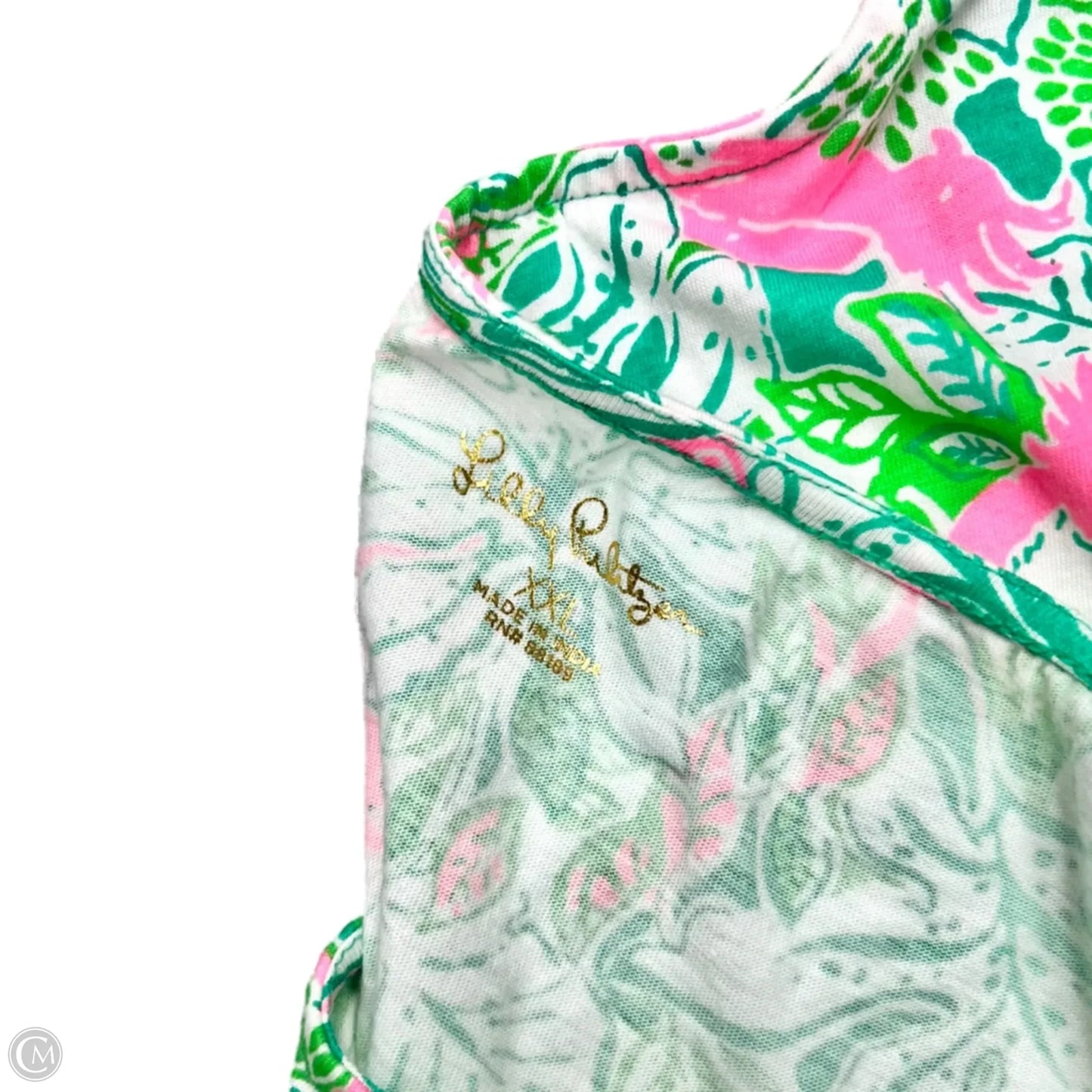 Dress Designer By Lilly Pulitzer In Green & Pink, Size: Xxl