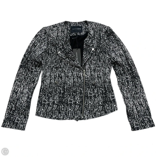Jacket Moto By Alice Hope In Black & White, Size: S