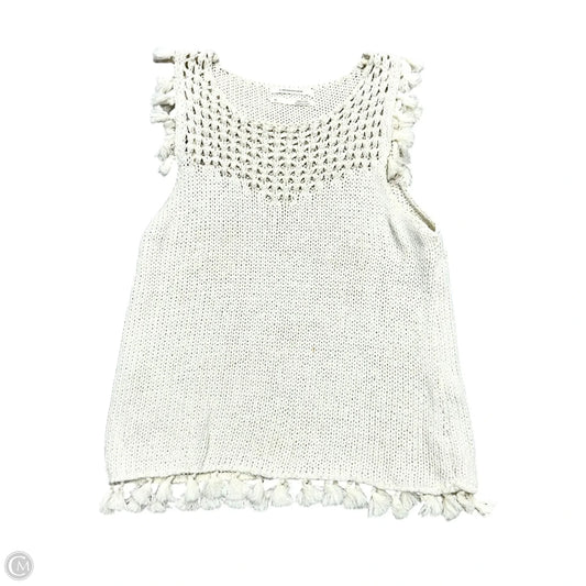 Sweater Short Sleeve By Anthropologie In White, Size: Xs