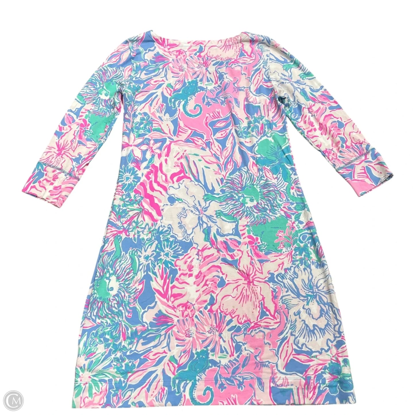 Dress Designer By Lilly Pulitzer In Green & Pink, Size: M