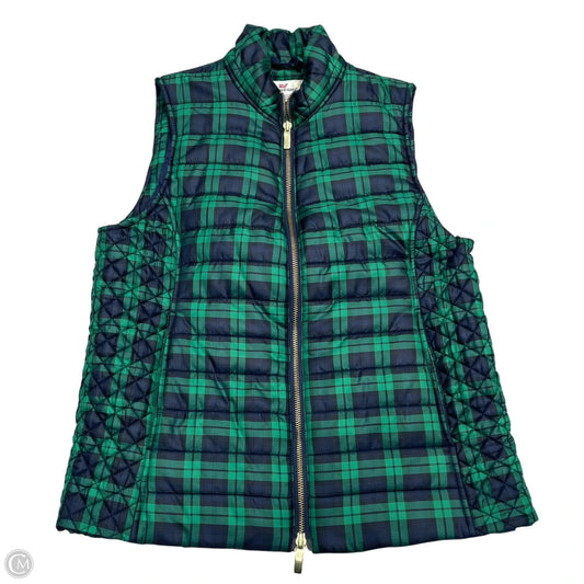 Vest Puffer & Quilted By Vineyard Vines In Blue & Green, Size: S